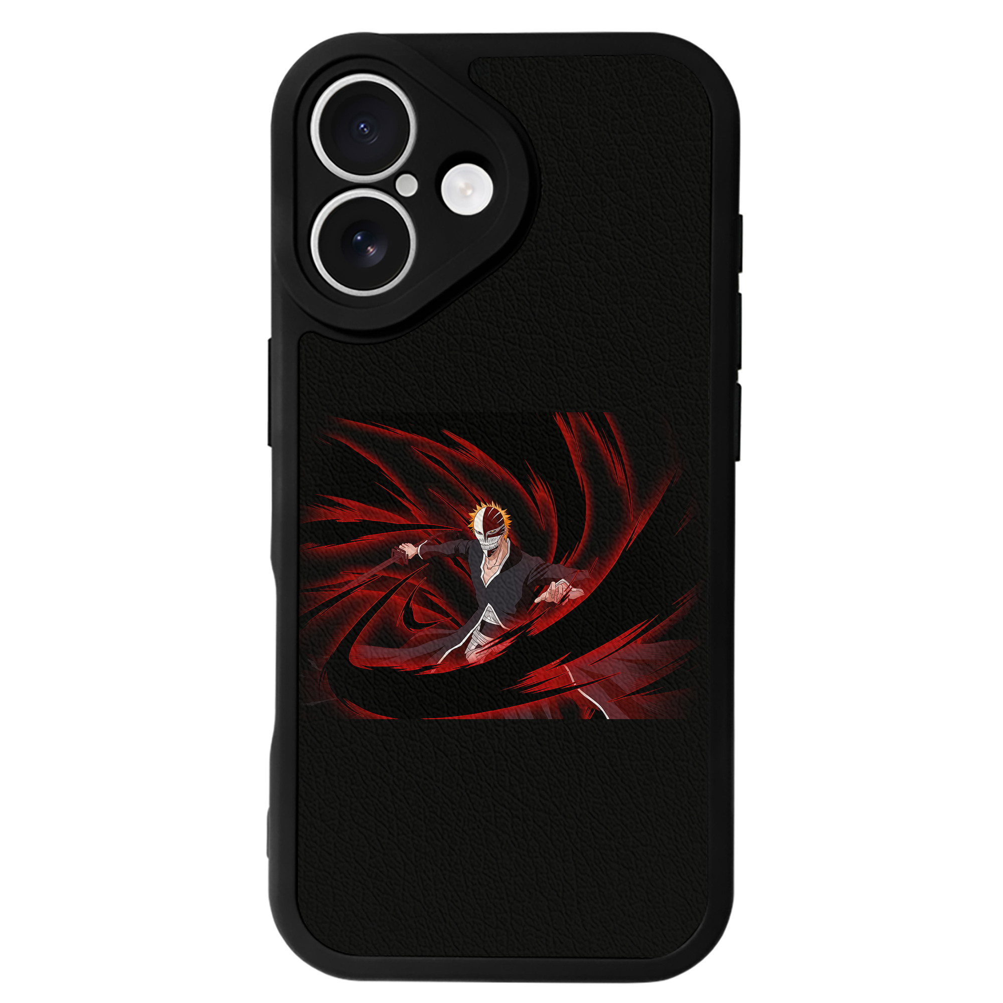 ブリーチ 黒崎一護（くろさき いちご）BLEACH Kurosaki Ichigo 【iPhone 16シリーズ対応】シリコンスマホケース（レザー調） 材質：シリコン